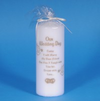 My Best Friend Claddagh Wedding Pillar Candle