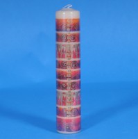 Festive Christmas Advent Pillar Candle