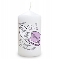 Butterfly Hats Wedding Candle