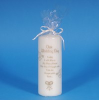 My Best Friend Wedding Pillar Candle