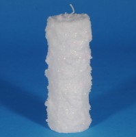 Tall Frosted Pillar Candle
