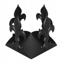 3.25" (82mm) square fleur-de-lys candleholder