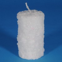 Medium Frosted Pillar Candle