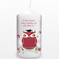 Christmas Owl Candle