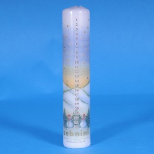 Traditional Christmas Advent Pillar Candle