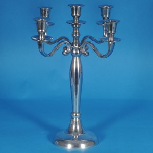 Five Light Aluminium Candelabrum 40cm