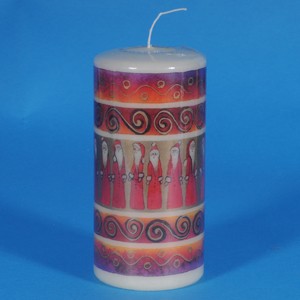 Festive Christmas Pillar Candle