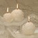 Large Frosted Snowball Candle